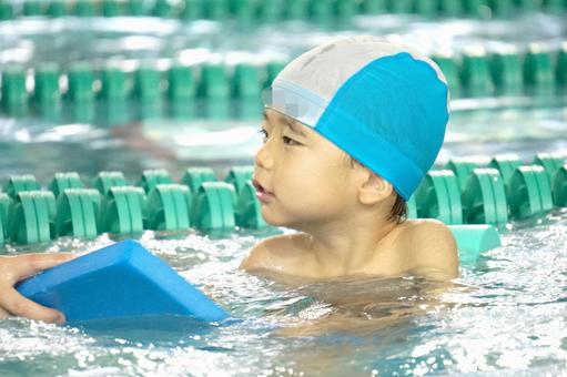 During swimming practice, bể, hồ bơi, một bơi, JPG