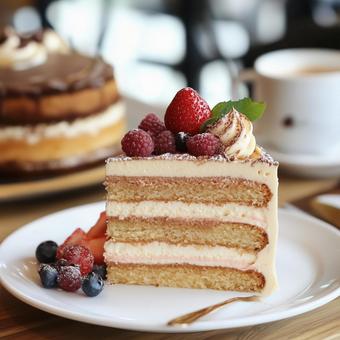 クリームケーキの写真