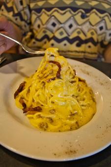 スパゲッティ スパゲッティ パスタ,食事,カルボナーラの写真素材