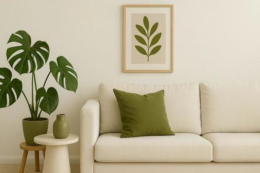 グリーンが映える部屋 グリーンが映える部屋の写真