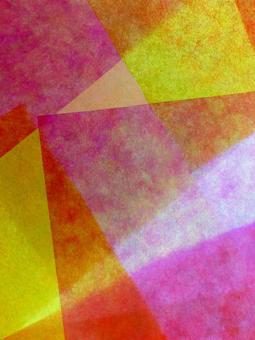 和紙　重ねた黄色オレンジとピンク(縦) 和紙,紙,壁紙の写真素材