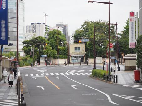 JR市ヶ谷駅前（東京都・千代田区） 市ヶ谷駅,日本テレビ通り,千代田区五番町の写真素材