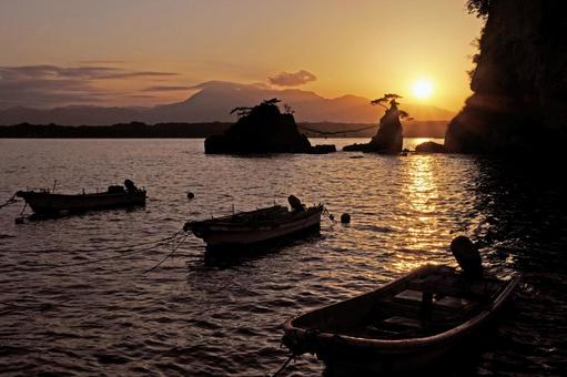 金輪島夕景10の写真