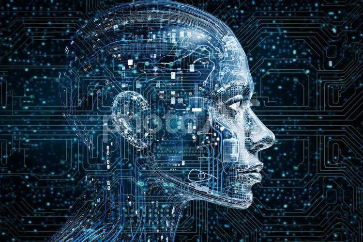 人工知能のイメージ3 人工知能,ai,テクノロジーの写真素材