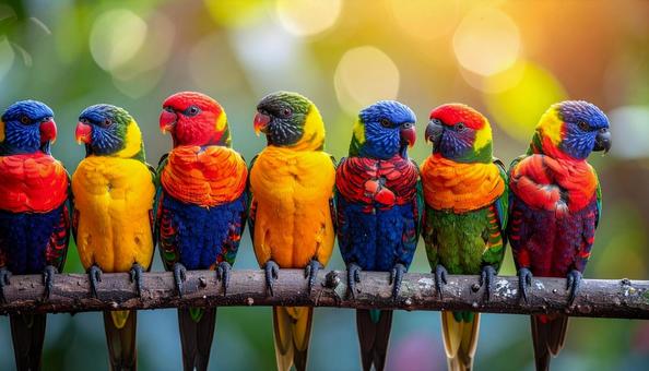 カラフル、極彩色の鳥の写真 カラフル、極彩色の鳥の写真の写真