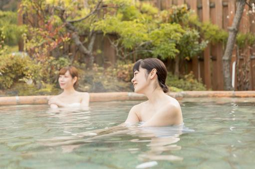 温泉女子イメージ 温泉女子イメージ 女性,温泉,人物の写真素材