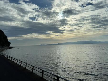 海の見える景色 海の見える景色の写真