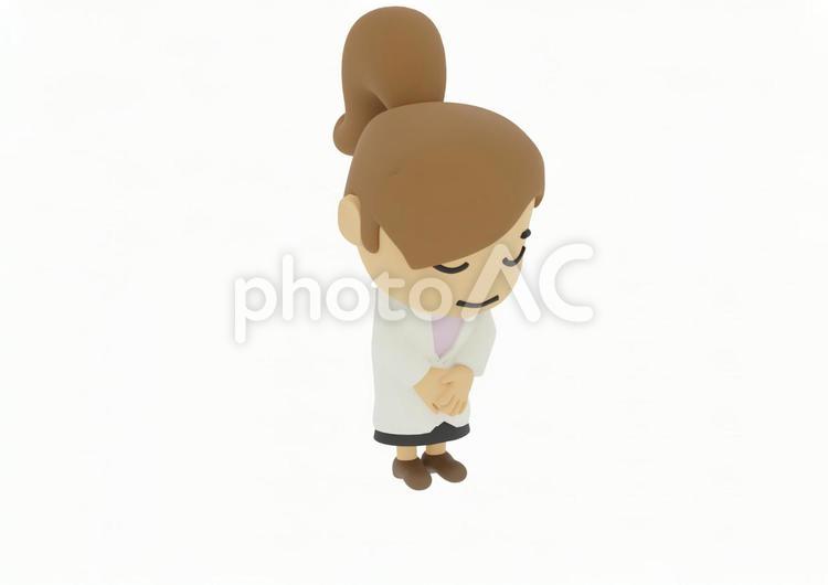 頭を下げてお辞儀する先生で医者の教授博士 医者,医師,医療スタッフの写真素材
