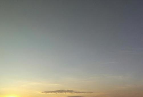 夕焼け空のグラデーションの写真