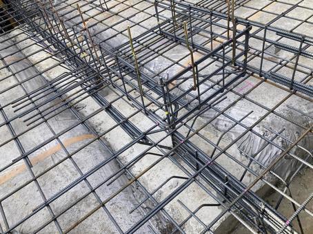 住宅基礎工事風景 住宅,基礎工事,鉄筋の写真素材