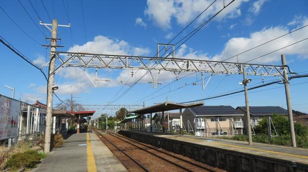 多度駅　ホーム　養老鉄道　養老線の写真