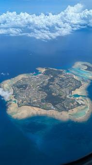 Photo, izenajima, izena-mura, from an airplane, 