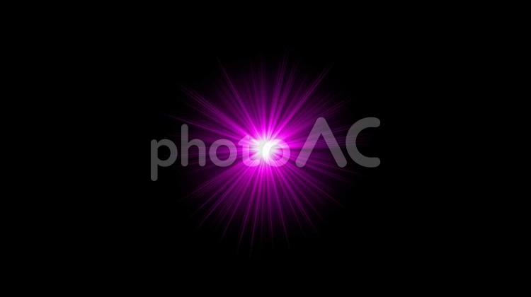 光のフレアエフェクト素材　紫 光,フレア,閃光の写真素材