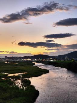 河の景色 河の景色の写真