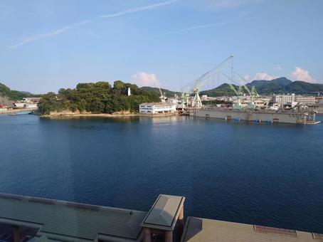 海辺 海辺 尾道,広島,造船の写真素材