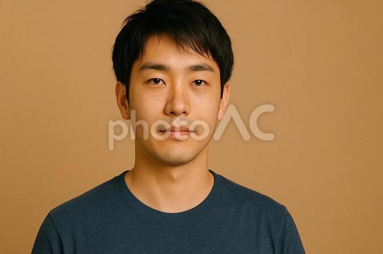 若い男性ポートレート・上半身・表情なし 男性ポートレート,若者,上半身の写真素材
