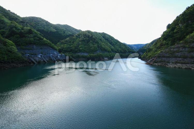兵庫県神河町　長谷ダム　下部調整池 長谷ダム,はせダム,ダムの写真素材