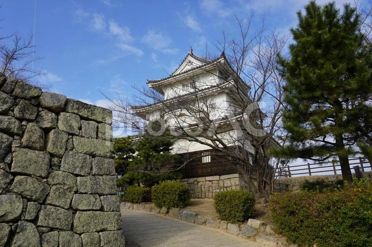 香川県　重要文化財　丸亀城　天守閣 丸亀城,石垣,天守閣の写真素材