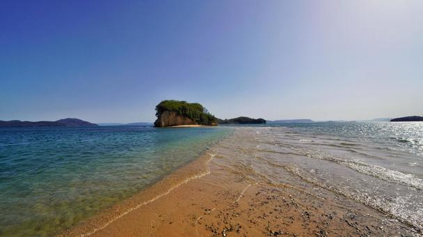 エンジェルロードの海 エンジェルロード,海辺,砂浜の写真素材