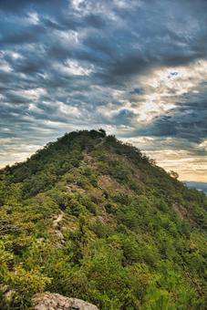 高御位山 播磨平野,山岳,平野の写真素材