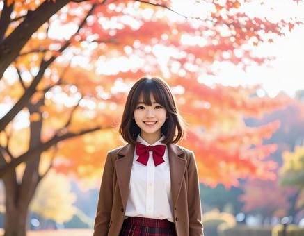 紅葉の公園を散歩 紅葉の公園を散歩の写真