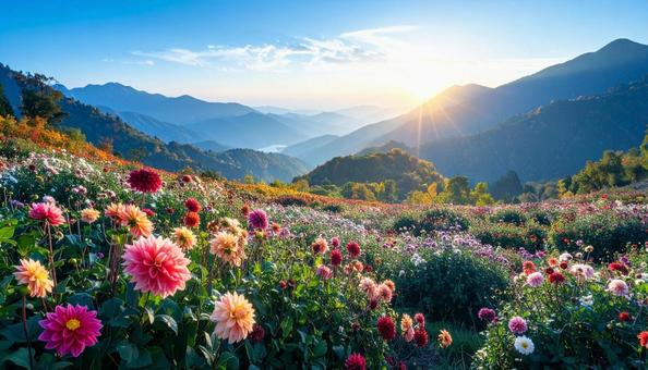 秋の花 ダリア 秋の花 ダリアの写真