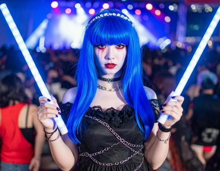地雷系女子今日は推しに合える大事なライブ 地雷系女子今日は推しに合える大事なライブ 地雷系,推し活,女子の写真素材