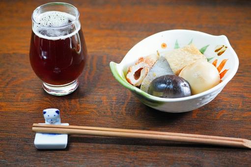 ビールとおでん ビールとおでんの写真