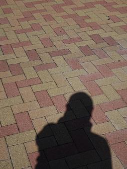 自分の影の写真