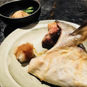 鰤かま焼き 鰤かま焼き ランチ,まかない,魚料理の写真素材