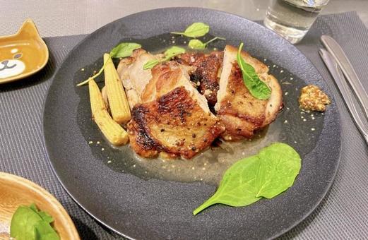 Photo, delicious, chicken saute, cuisine, 