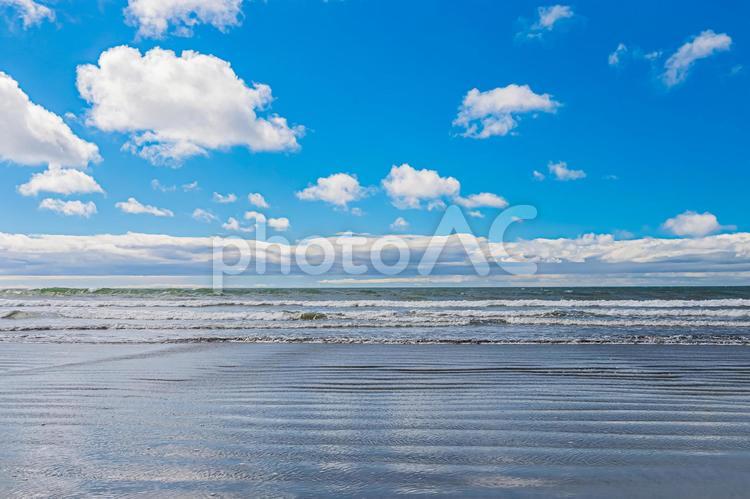 北海道　落石海岸　三里浜 風景,景色,大地の写真素材
