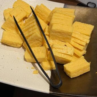 ビュッフェの卵焼き 卵焼き,玉子焼き,玉子の写真素材