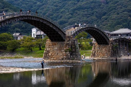 錦帯橋 錦帯橋,川,自然の写真素材