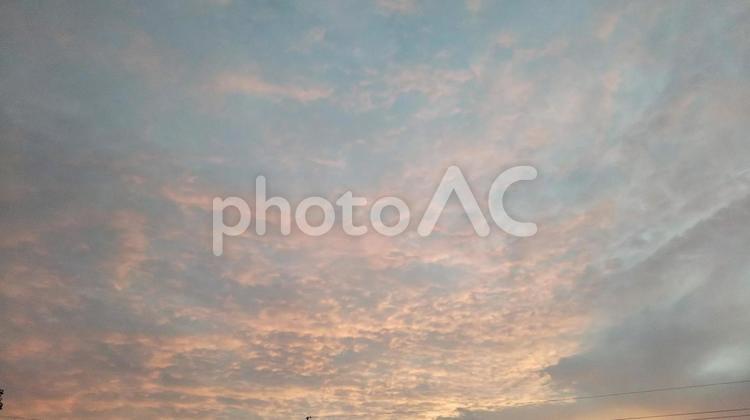夕暮れ 夕暮れ,空,春の写真素材