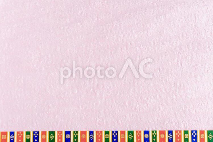 ひなまつりイメージのピンクの和紙の背景 ひなまつり,節分,ピンクの写真素材