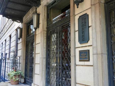 大阪綿業会館玄関 綿業会館,日本綿業倶楽部,レトロビルの写真素材