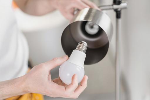 電球と照明器具 電球と照明器具 電球,持つ,手元の写真素材