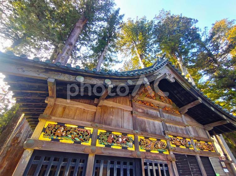 写真素材：栃木県 日光東照宮 神厩舎 日光東照宮,神厩舎,三猿の彫刻の写真素材