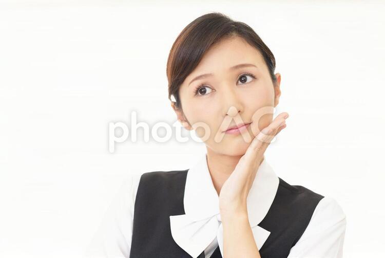 考え事をするビジネスウーマン 女性,ビジネウーマン,女の写真素材