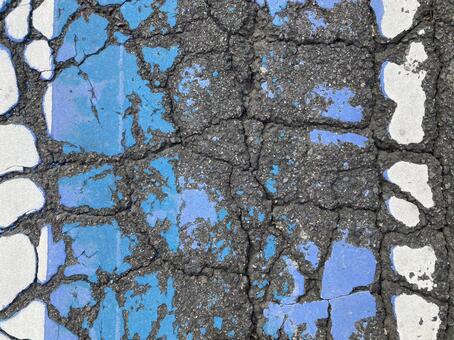 ブルーカラー路面テクスチャー ブルーカラー,路面,綺麗亀裂の写真素材