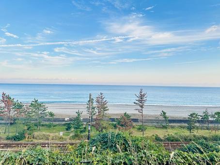 海岸　岸辺　海と空 海岸,沿岸,海の写真素材