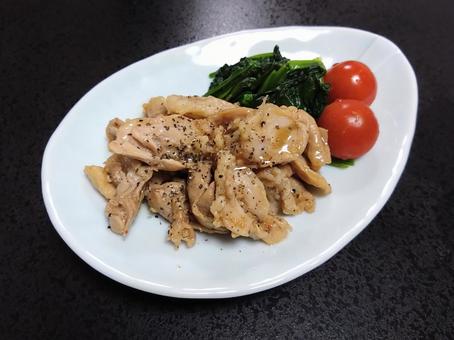 Photo, chicken neck with butter and soy sauce, age, butter soy sauce, 
