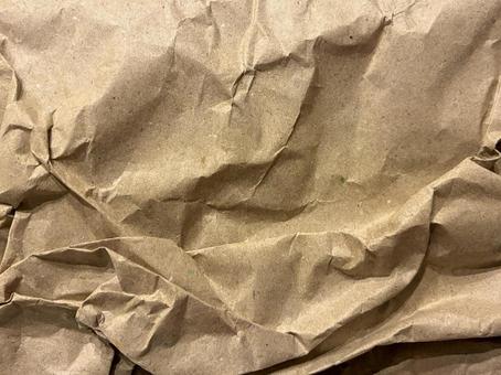 クシャクシャのクラフト紙 クラフト紙,紙,シワの写真素材