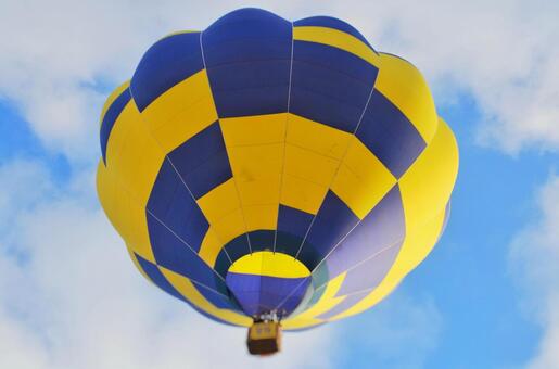 下から見た熱気球 熱気球,気球,青空の写真素材