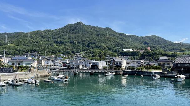 忠海港 夏 忠海港 夏 忠海,忠海港,竹原市の写真素材