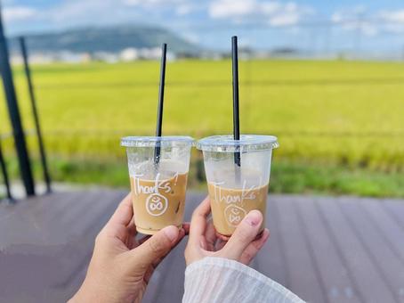 カフェラテ カップル カフェラテ カップルの写真