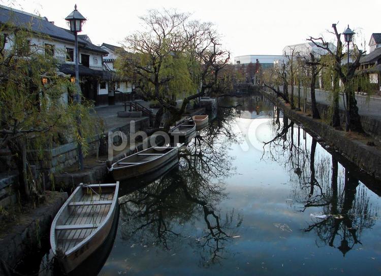 岡山県　早朝の倉敷美観地区 倉敷,倉敷美観地区,美観地区の写真素材