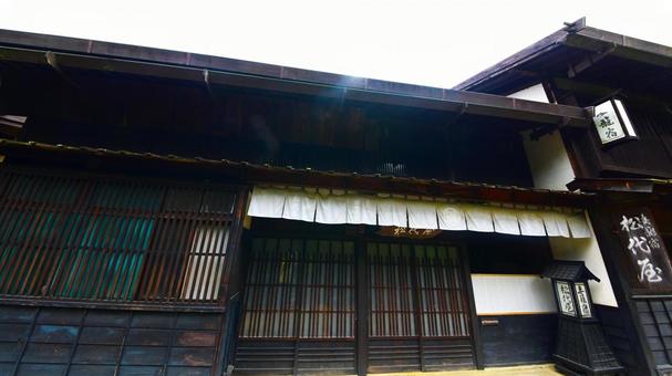 情緒漂う妻籠宿の風景 妻籠,宿場町,旅籠の写真素材