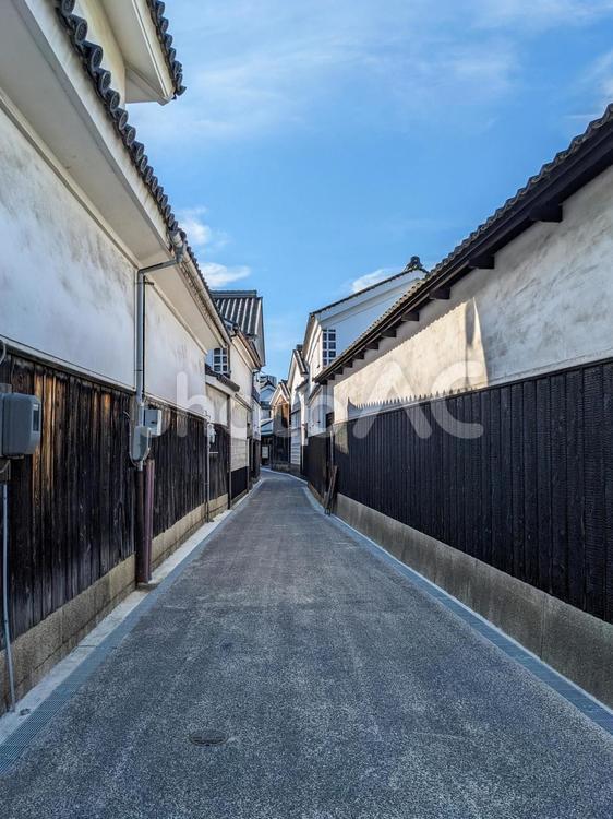 倉敷美観地区の町並み 倉敷,美観地区,路地の写真素材